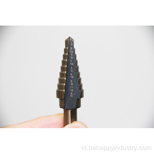 Step Drill Bits Kit dalam kasus aluminium